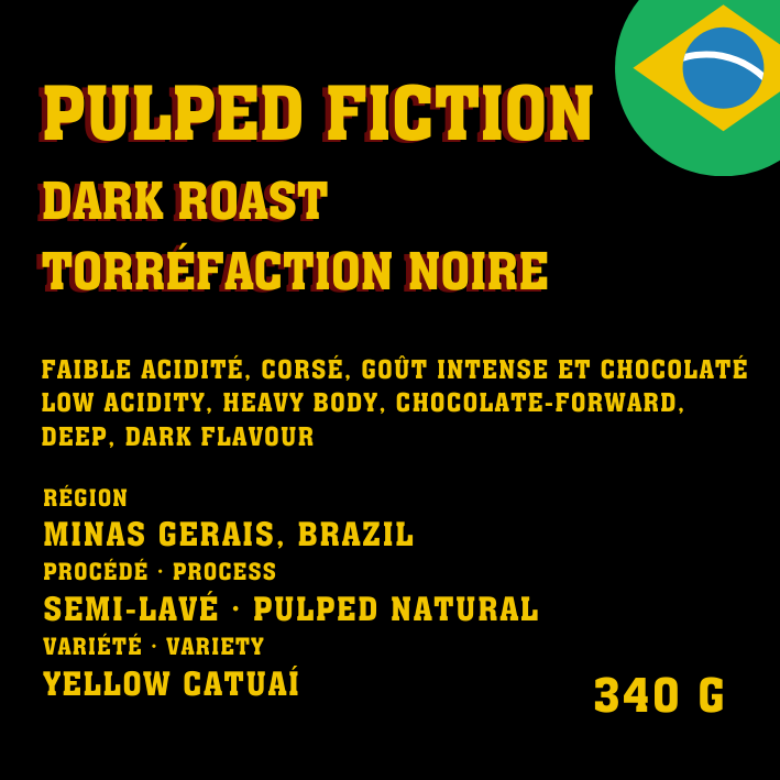 Dark Roast Pulped Fiction from Brazil