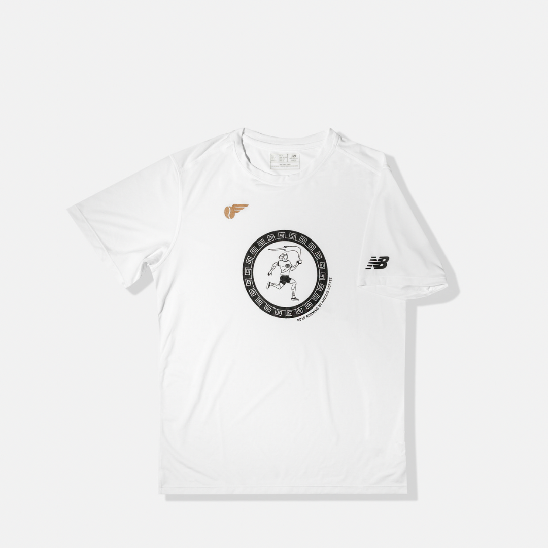 Chandail Road Running par Ambros en blanc New Balance