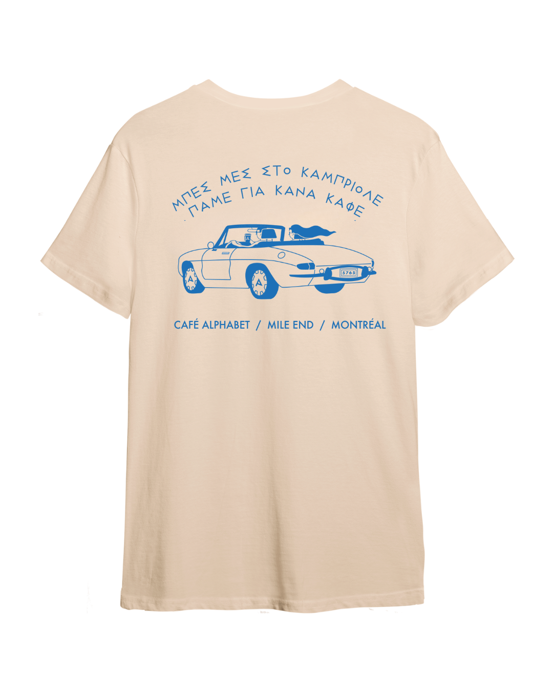 Alphabet Cabriolet tee in Cream
