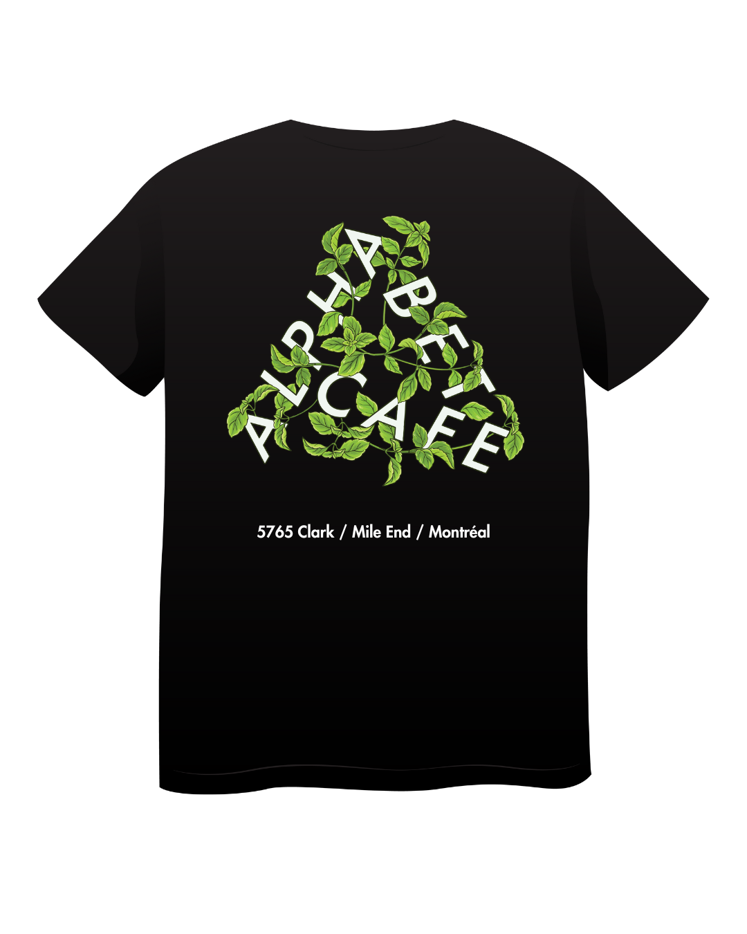 Alphabet Basil Tee in Black