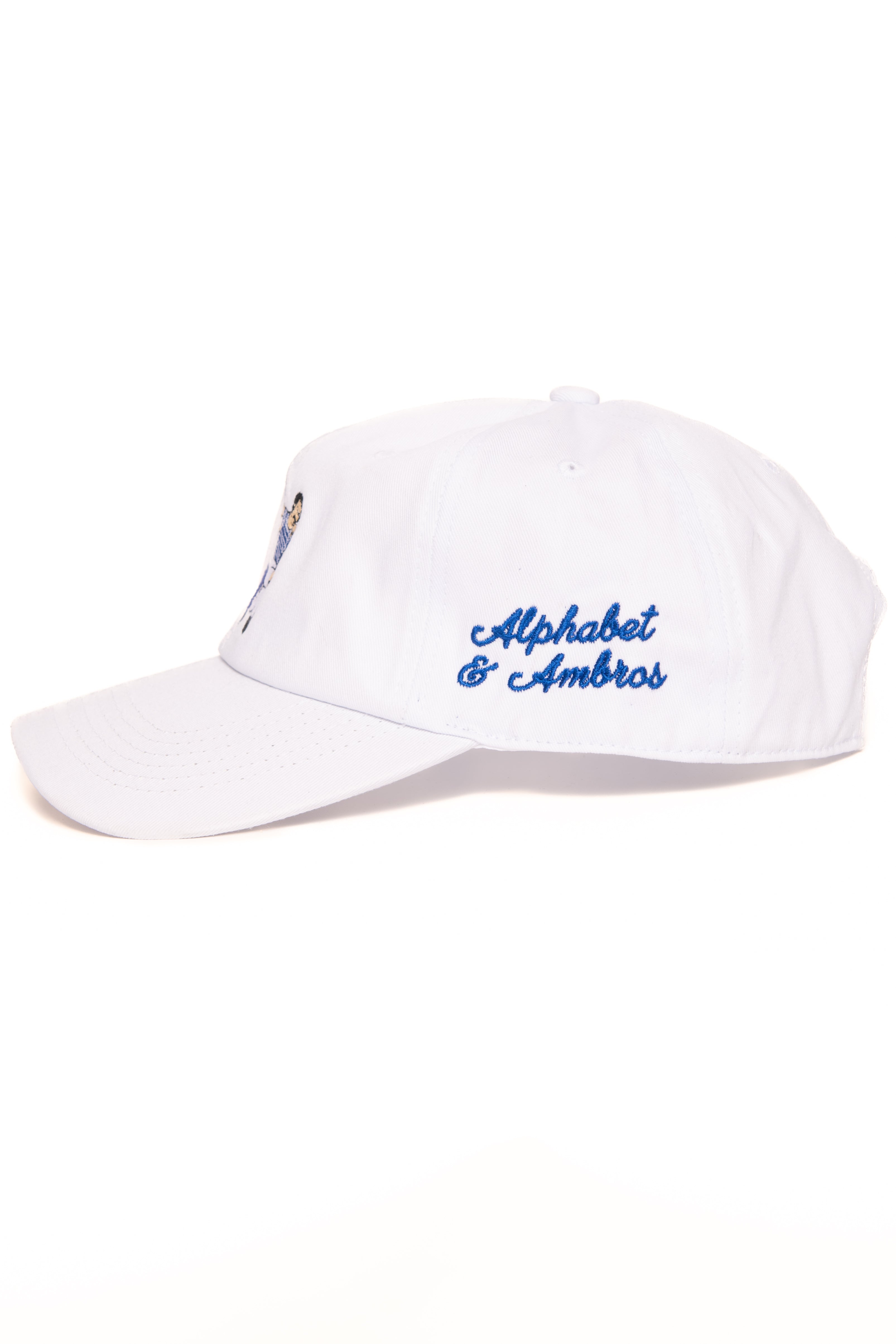 Alphabet "Dancing Brothers" Cap in White