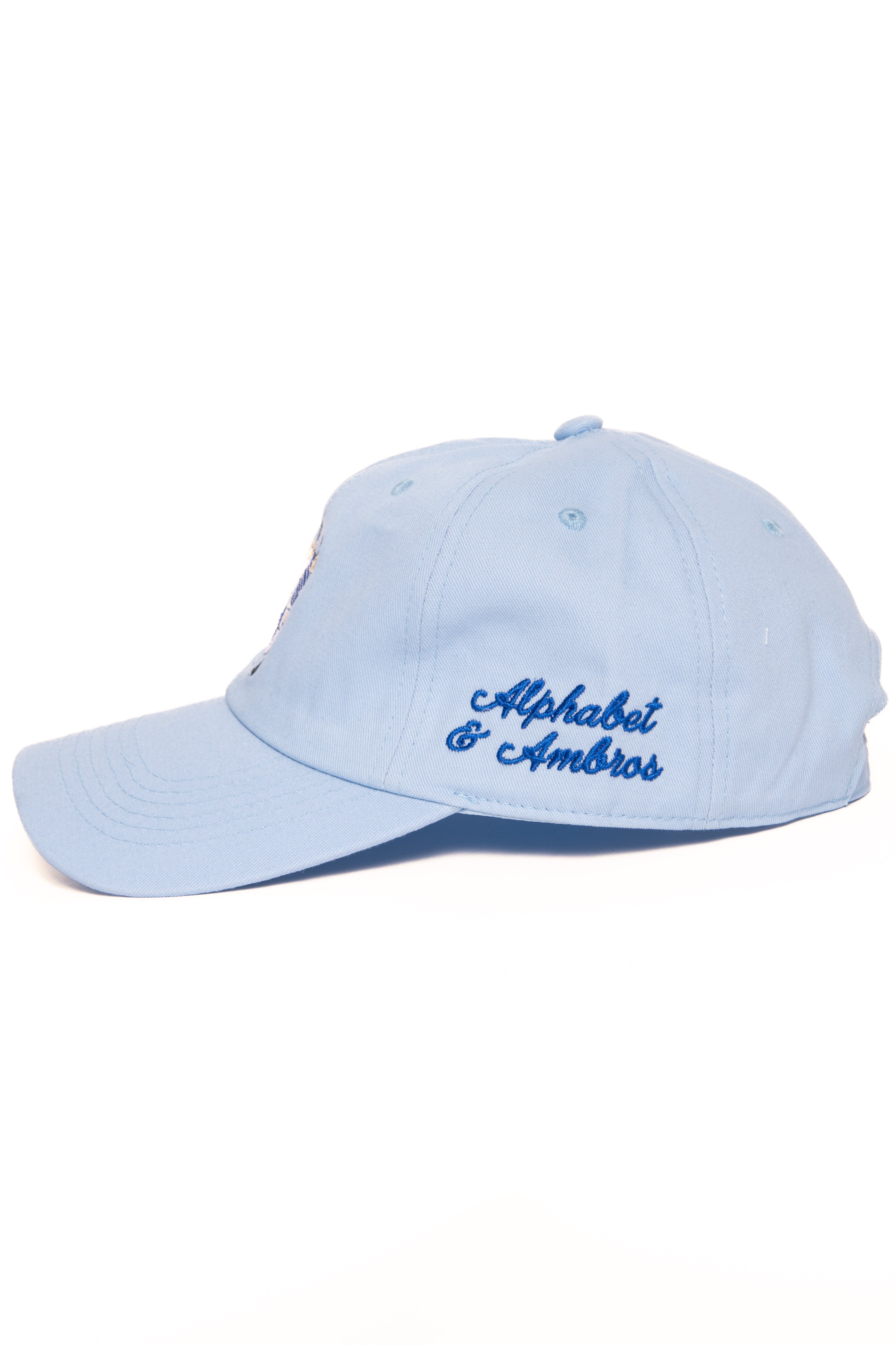 Alphabet "Dancing Brothers" Cap in Baby Blue