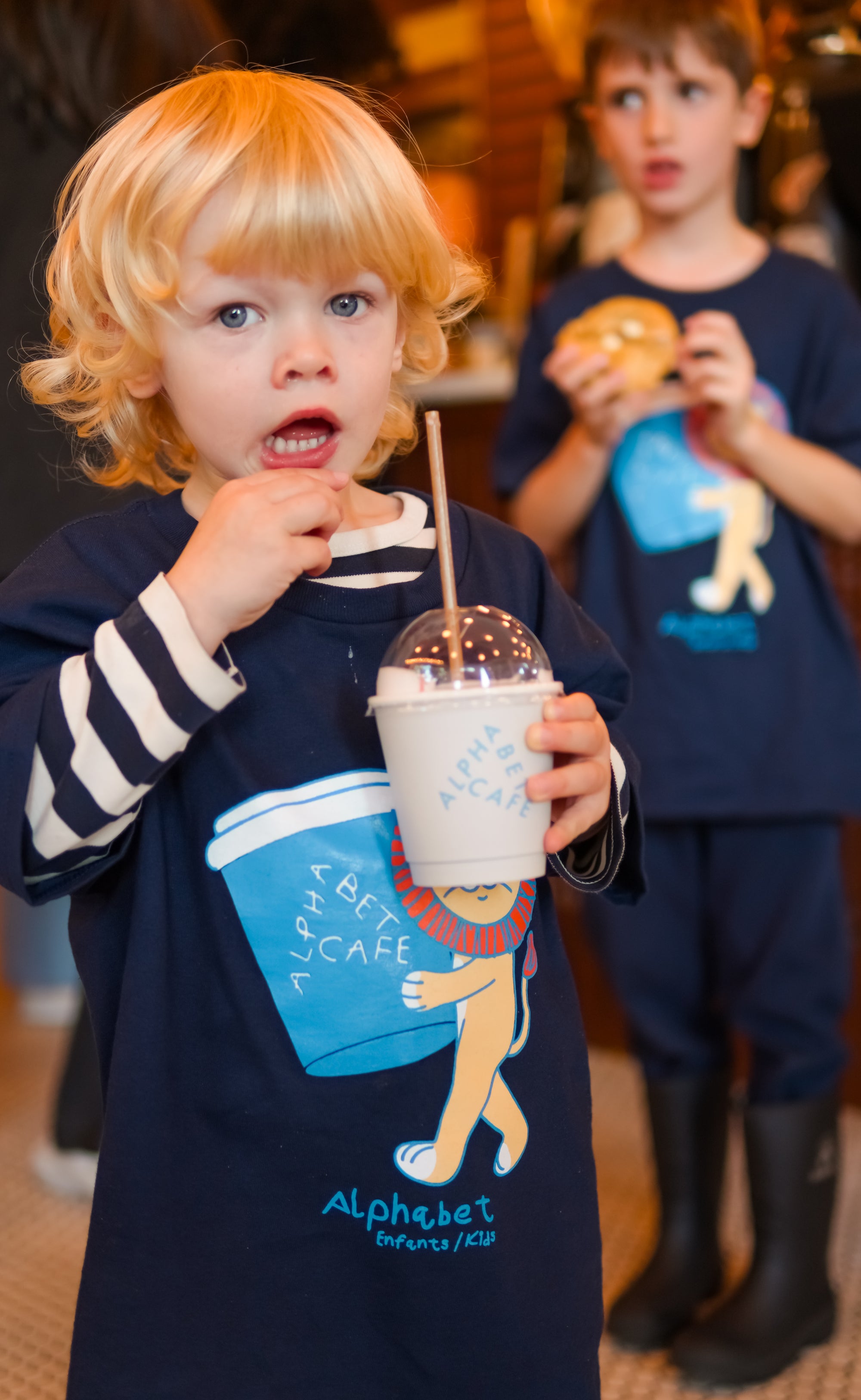 ABC Kids tee in navy (junior)