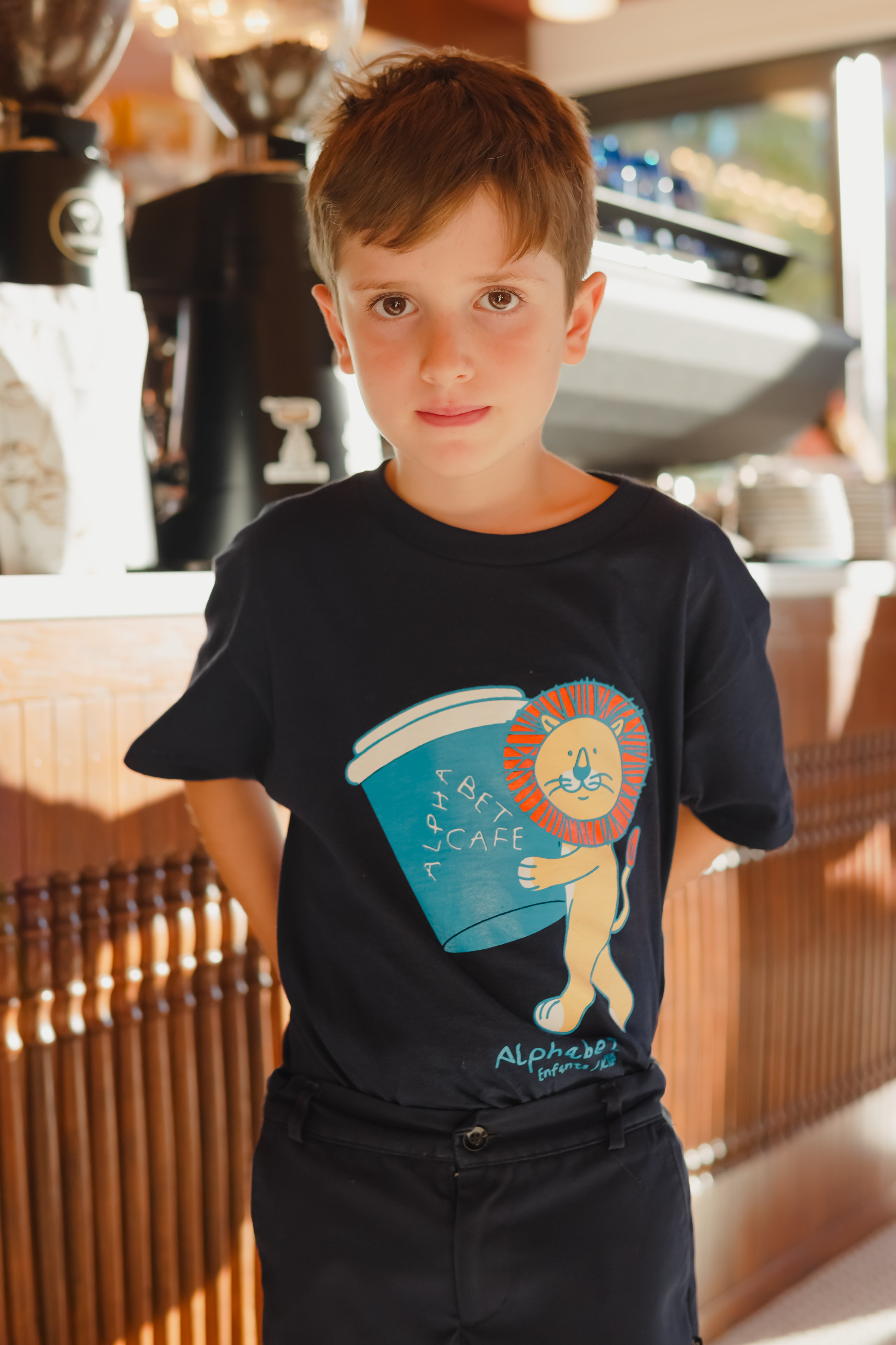 ABC Kids tee in navy (junior)