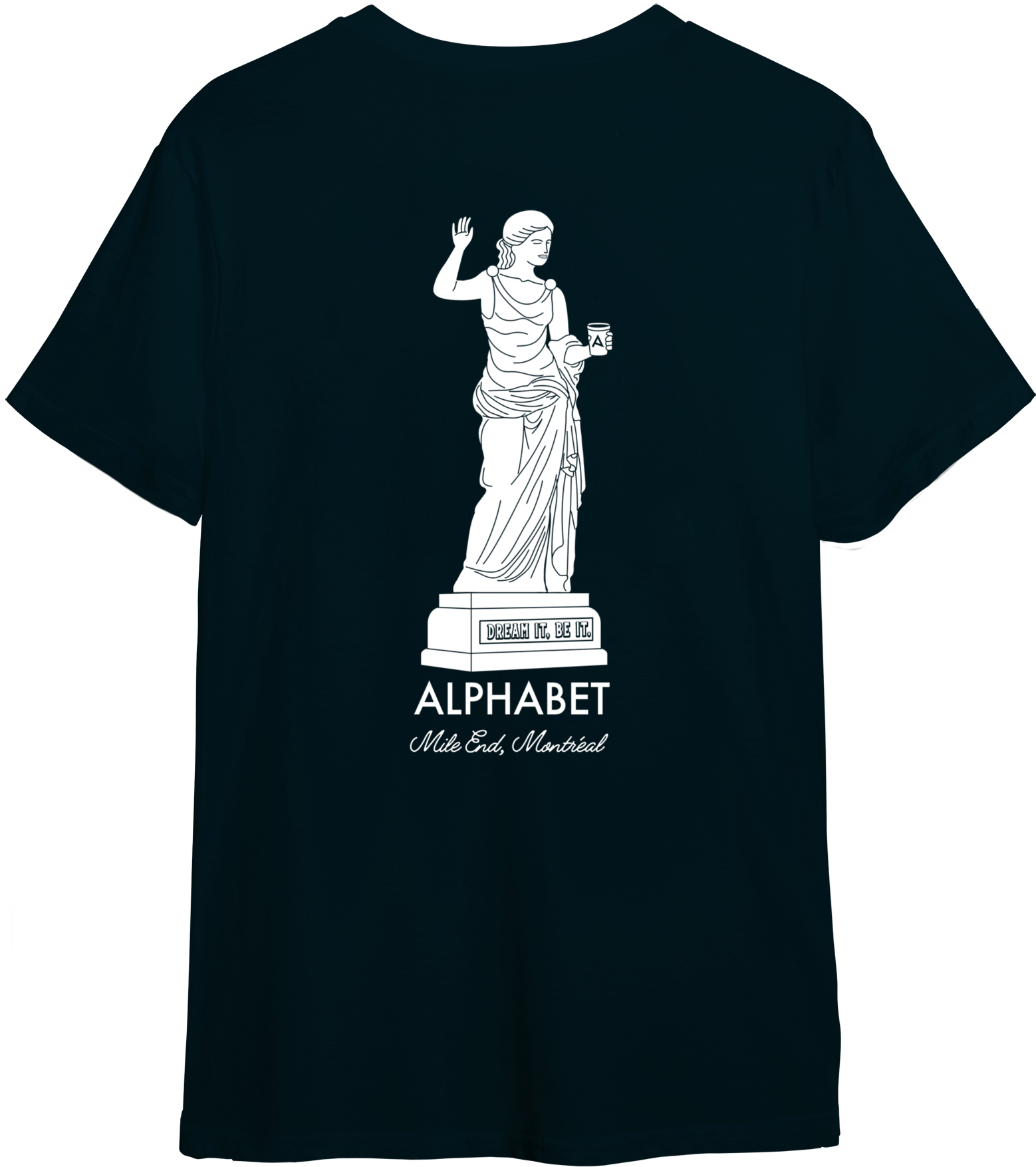 Alphabet/Ambros Agalma Barista Tee in Navy