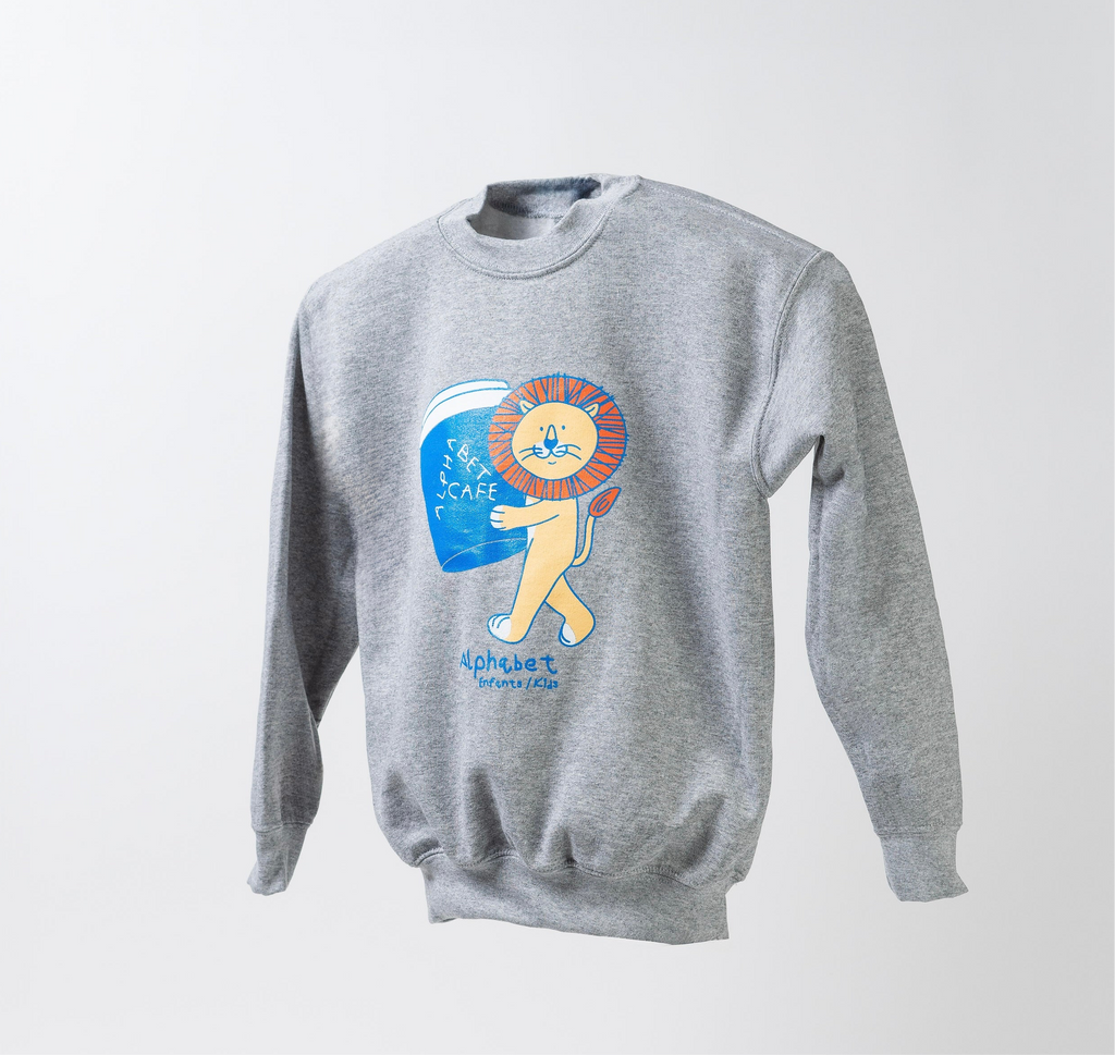 Pull ras du cou ABC Kids en gris chiné (junior)
