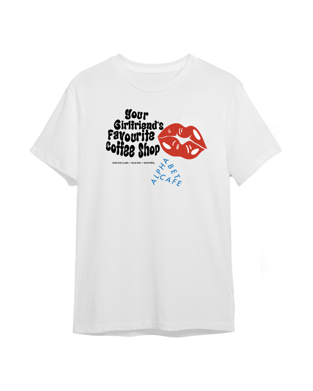 Your Girlfriend's Favourite Coffee Shop tee in White