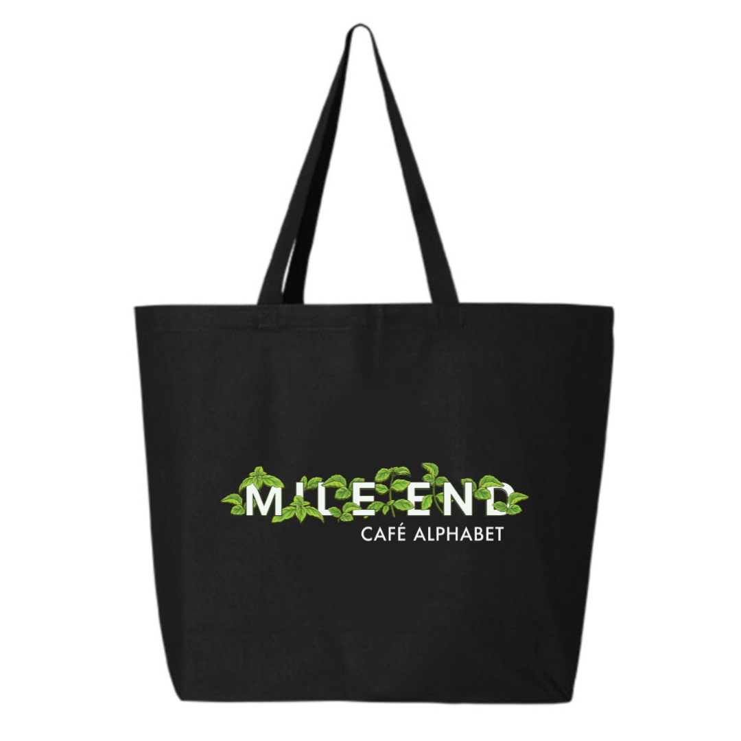 Alphabet Basil Tote in Black