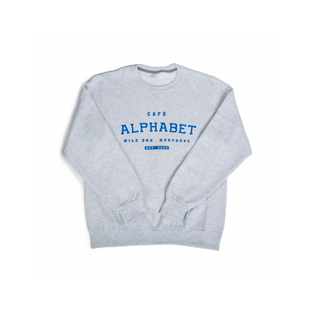 Pull ras du cou ABC Kids en gris chiné (junior)