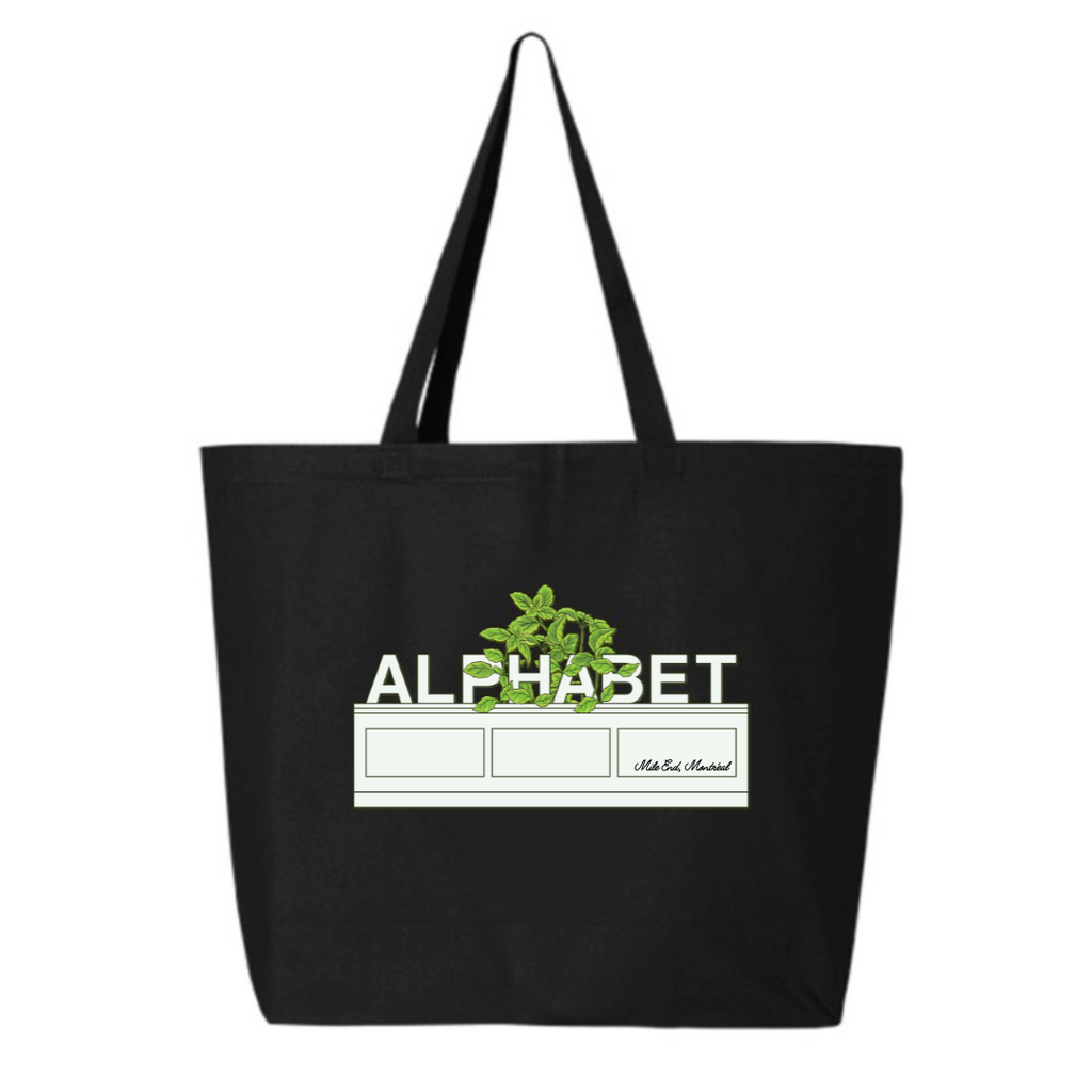 Alphabet Basil Tote in Black