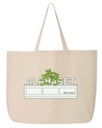 Alphabet Basil Tote in Cream