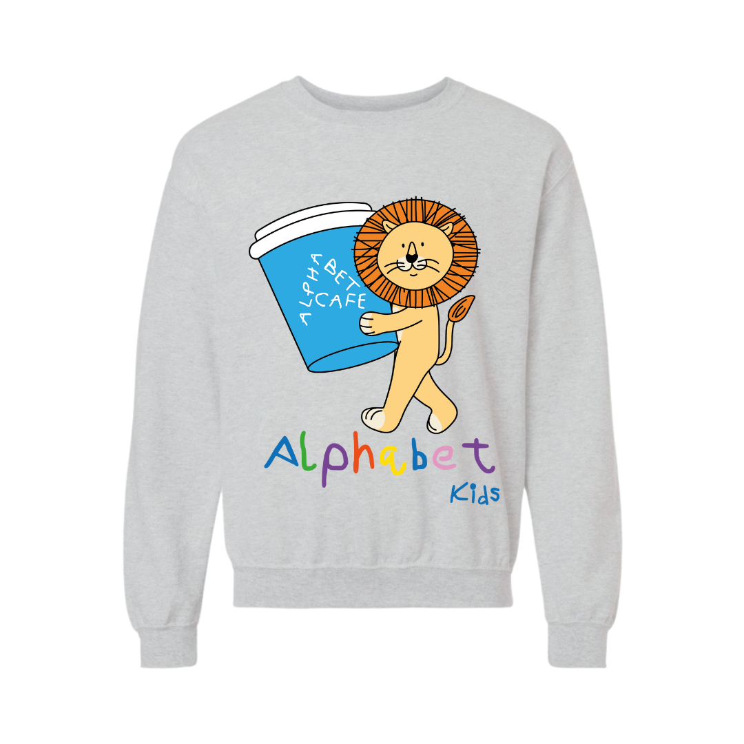 Pull ras du cou ABC Kids en gris chiné (junior)