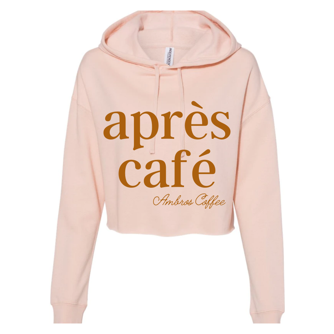 Après Café Women's Crop-top Hoodie in Pink
